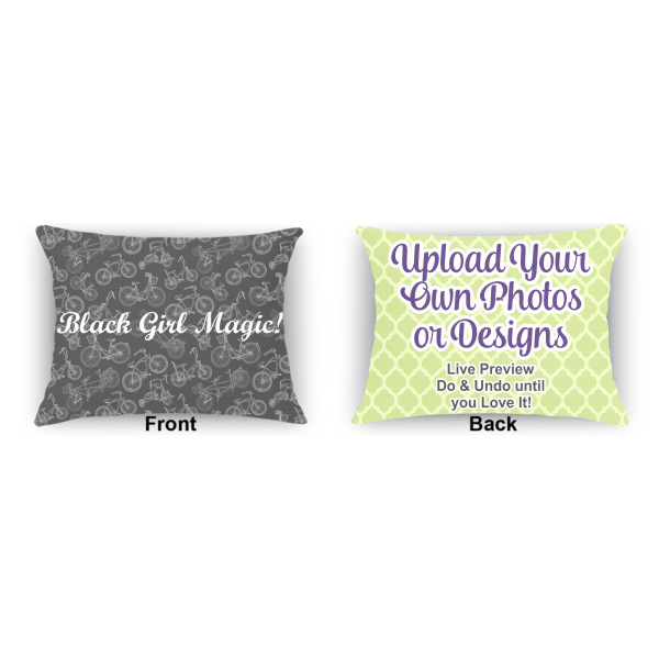 Custom Design - Outdoor Rectangular Throw Pillow (Front and Back)