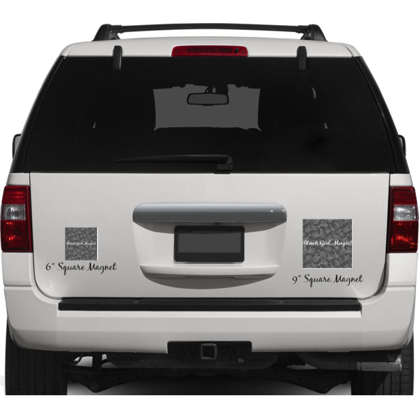 Custom Design - Personalized Square Car Magnets on Ford Explorer