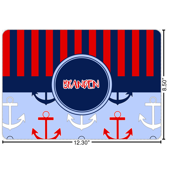 Custom Classic Anchor & Stripes Laptop Skin - Custom Sized w/ Name or Text