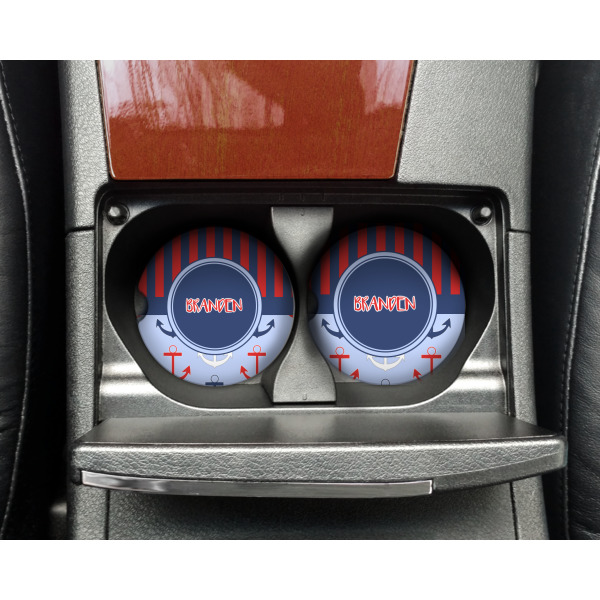 Custom Design - Sandstone Car Coaster - In Cup Holder