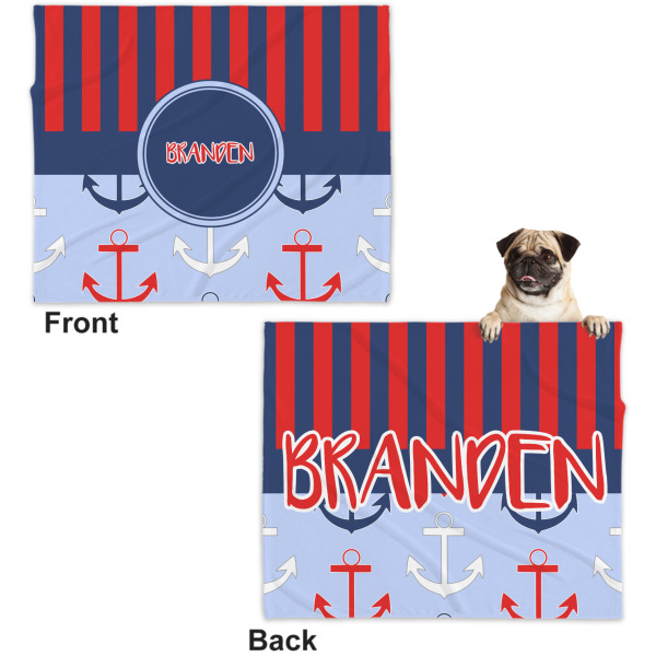 Custom Design - Microfleece Dog Blanket - Large- Front & Back