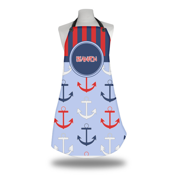 Custom Classic Anchor & Stripes Apron w/ Name or Text