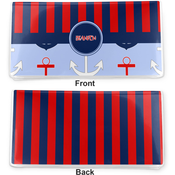 Custom Design - Vinyl Check Book Cover - Front and Back