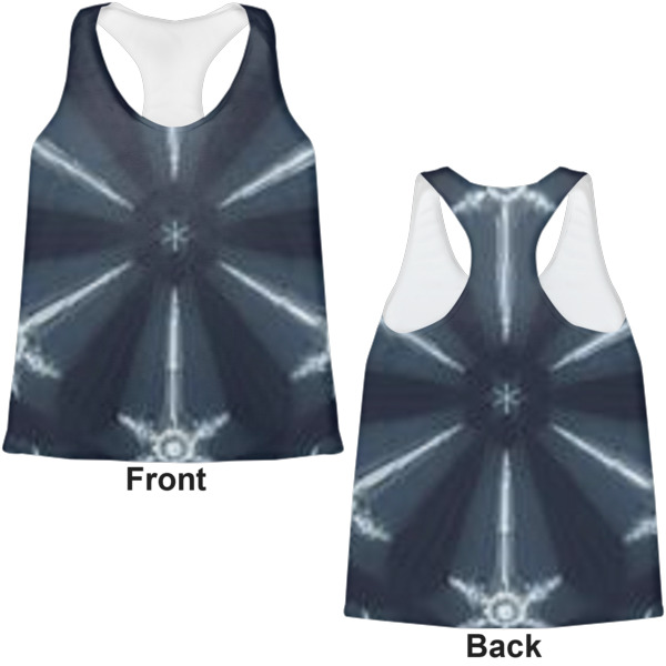 Custom Design - Womens Racerback Tank Tops - Medium - Front and Back