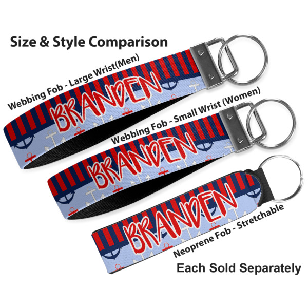 Custom Design - Multiple Key Ring comparison sizes