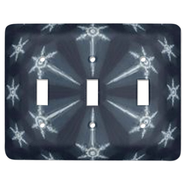 Custom Classic Anchor & Stripes Light Switch Cover (3 Toggle Plate)