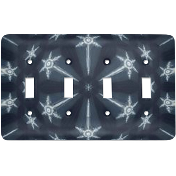 Custom Classic Anchor & Stripes Light Switch Cover (4 Toggle Plate)