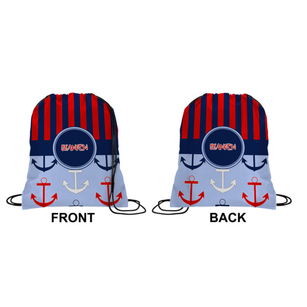 Custom Design - Drawstring Backpack Front & Back Medium