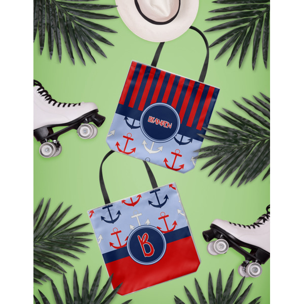 Custom Design - Canvas Tote Lifestyle Front and Back- 13x13