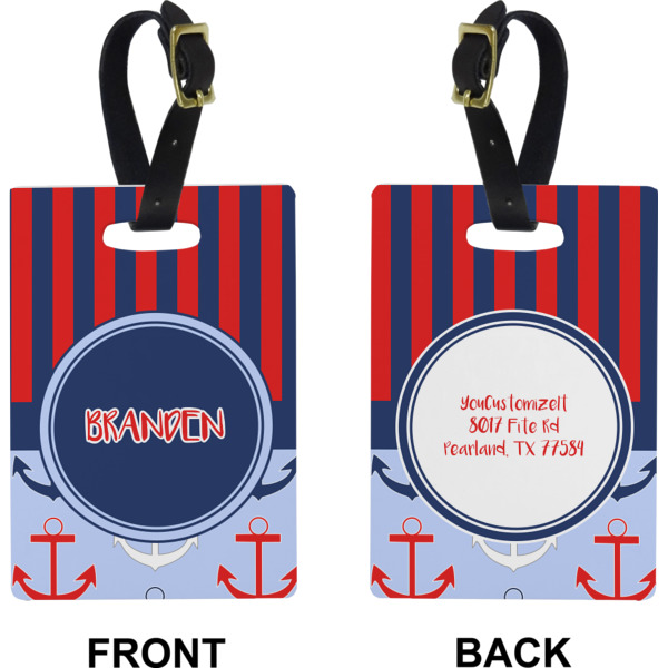 Custom Design - Rectangle Luggage Tag (Front + Back)