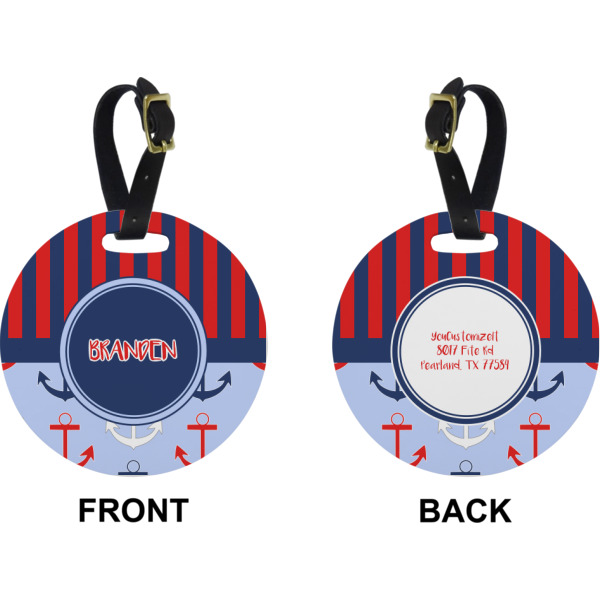 Custom Design - Circle Luggage Tag (Front + Back)