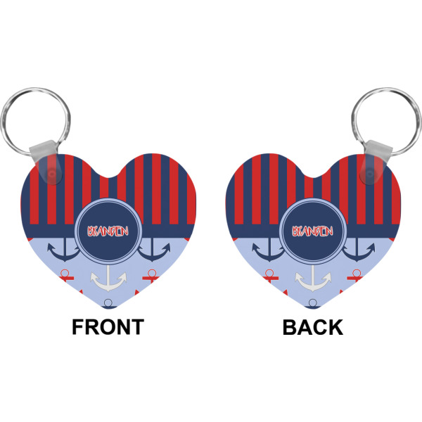 Custom Design - Heart Keychain (Front + Back)