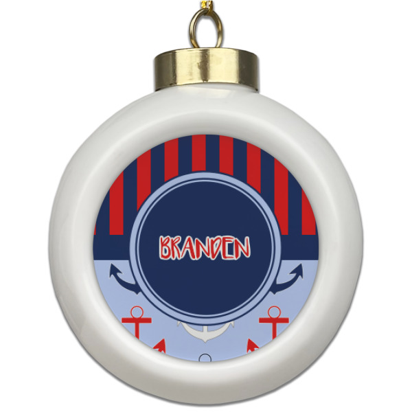 Custom Design Your Own Ceramic Ball Ornament