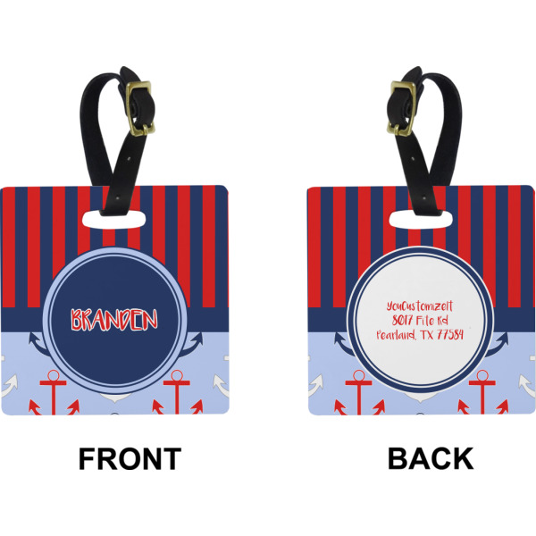 Custom Design - Square Luggage Tag (Front + Back)