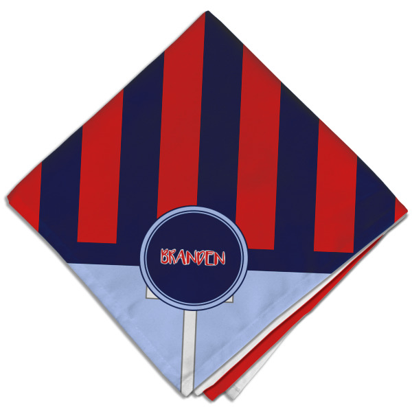 Custom Classic Anchor & Stripes Cloth Dinner Napkin - Single w/ Name or Text