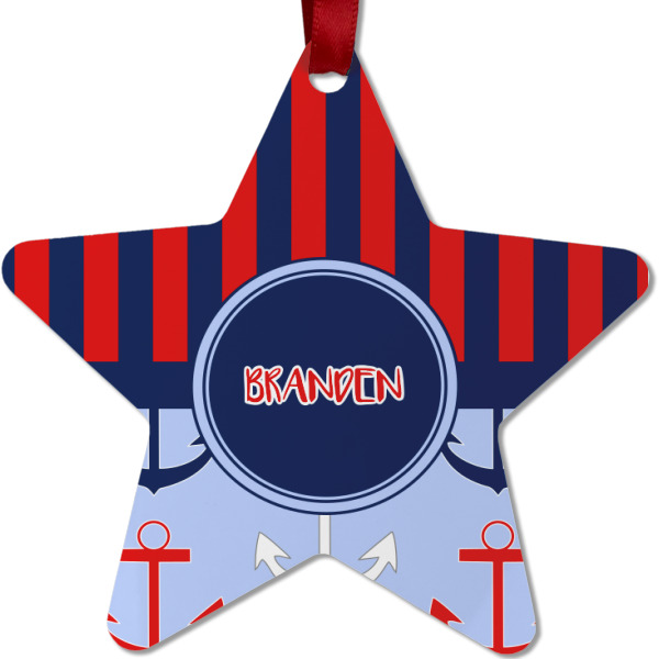 Custom Design - Metal Star Ornament - Front