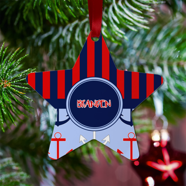 Custom Design - Metal Star Ornament - Lifestyle