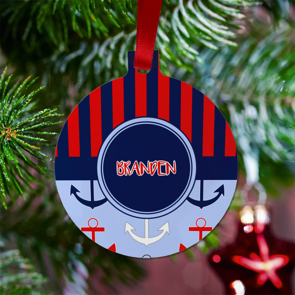 Custom Design - Metal Ball Ornament - Lifestyle