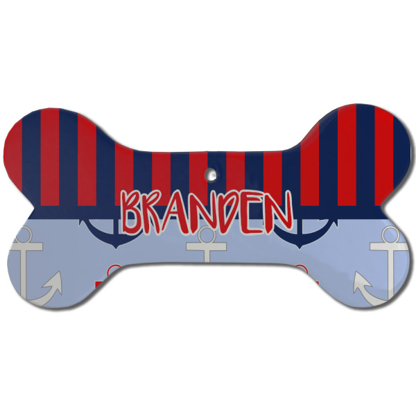 Custom Design - Ceramic Flat Ornament - Bone Front