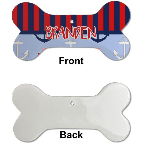 Custom Design - Ceramic Flat Ornament - Bone Front & Back Single Print (APPROVAL)