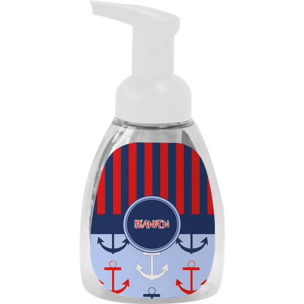 Custom Classic Anchor & Stripes Foam Soap Bottle (Personalized)