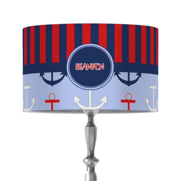 Custom Design - 12" Drum Lampshade - ON STAND (Fabric)