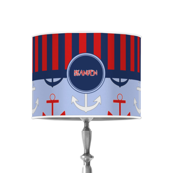 Custom Design - 8" Drum Lampshade - ON STAND (Poly Film)