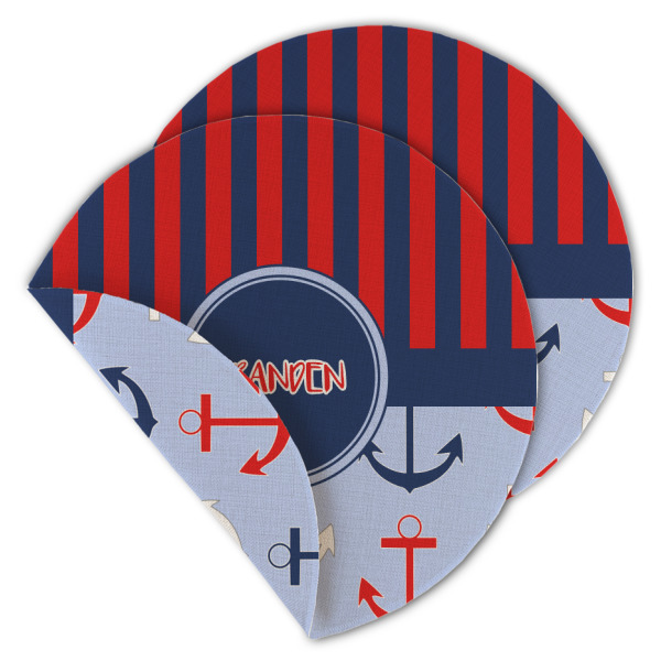 Custom Design - Round Linen Placemats - MAIN (Double-Sided)