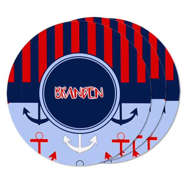 Custom Design - Round Fridge Magnet - THREE