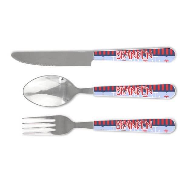 Custom Classic Anchor & Stripes Cutlery Set (Personalized)