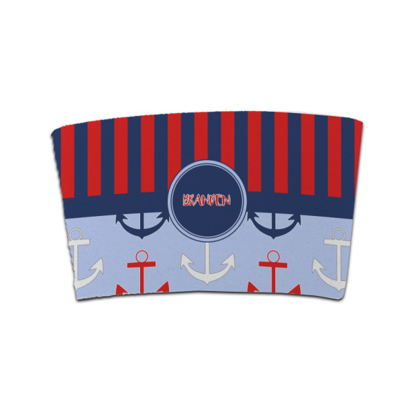 Custom Classic Anchor & Stripes Coffee Cup Sleeve (Personalized)