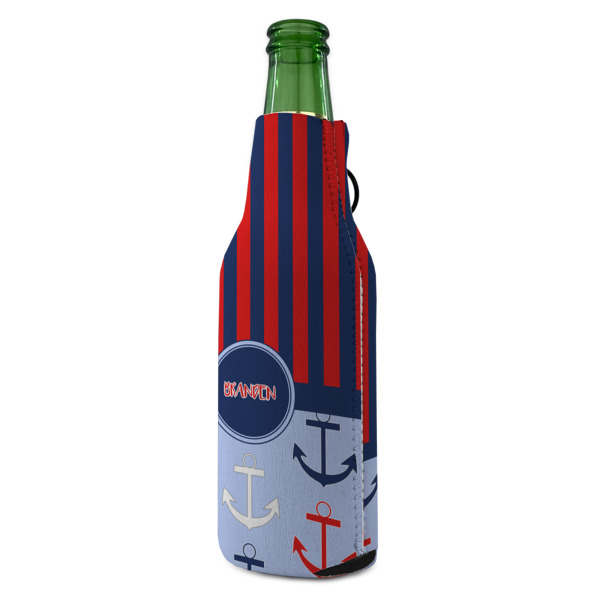 Custom Design - Zipper Bottle Cooler - ANGLE (bottle)