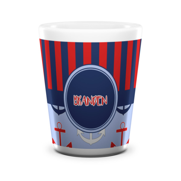 Custom Design - Ceramic Shot Glass - White - Front