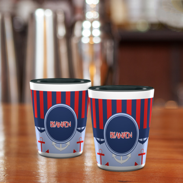 Custom Design - Ceramic Shot Glass - Two Tone - Lifestyle