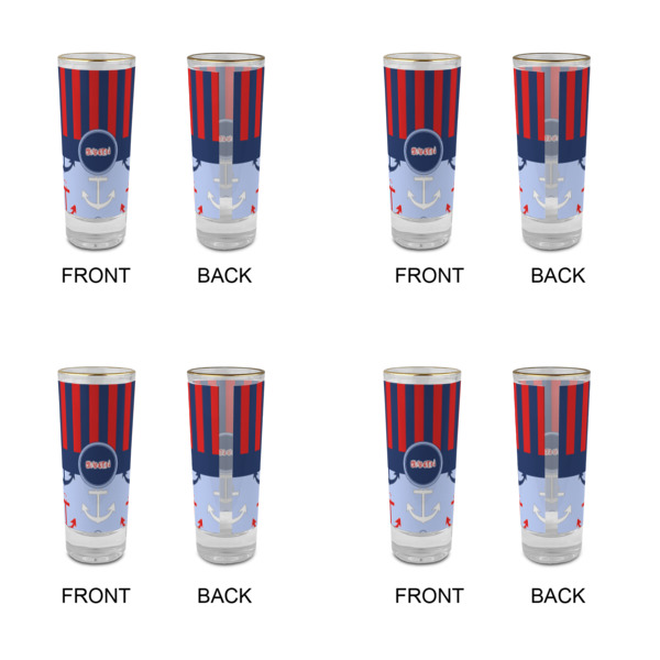 Custom Design - Glass Shot Glass - 2oz - Set of 4 - Front & Back