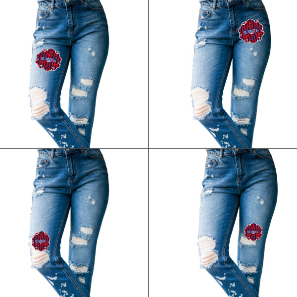 Custom Design - Custom Shape Iron On Patches - L - Set of 4 - Approval