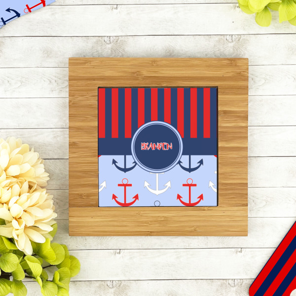 Custom Design - Bamboo Trivet with 6" Tile - LIFESTYLE