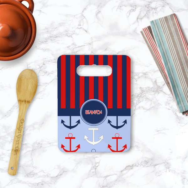 Custom Design - Rectangle Trivet with Handle - LIFESTYLE