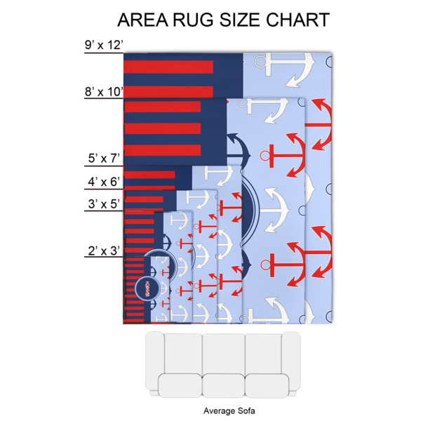 Custom Design - 2'x3' Indoor Area Rugs - Size Chart