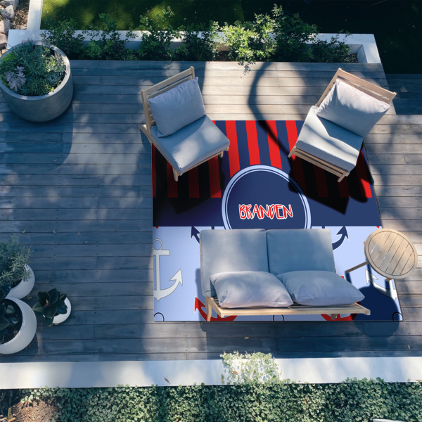 Custom Design - 8'x10' Patio Rug - In context