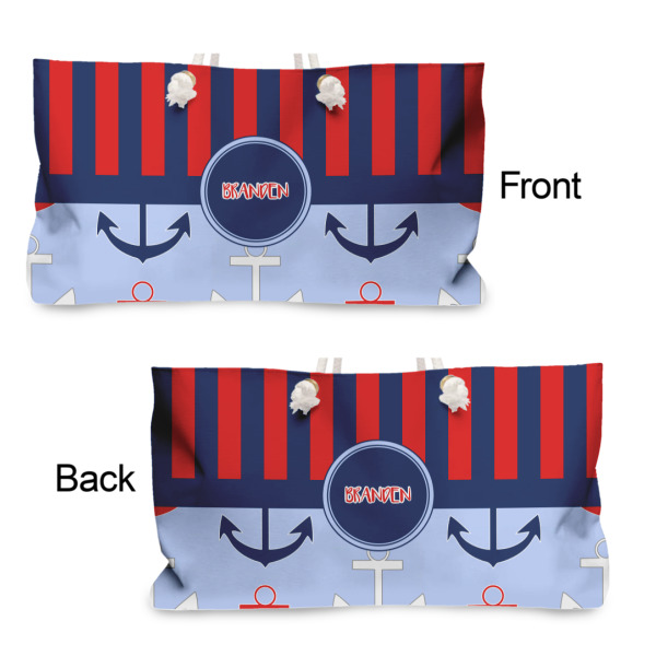 Custom Design - Large Rope Tote - From & Back View