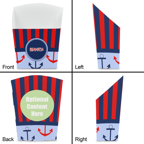 Custom Design - French Fry Favor Box - Front & Back View