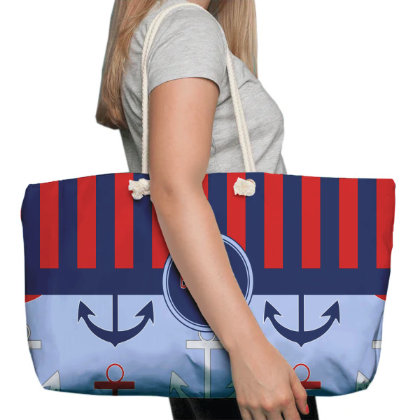 Custom Design - Large Rope Tote Bag - In Context View