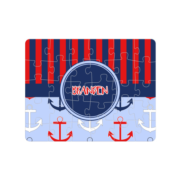 Custom Classic Anchor & Stripes Jigsaw Puzzles (Personalized)