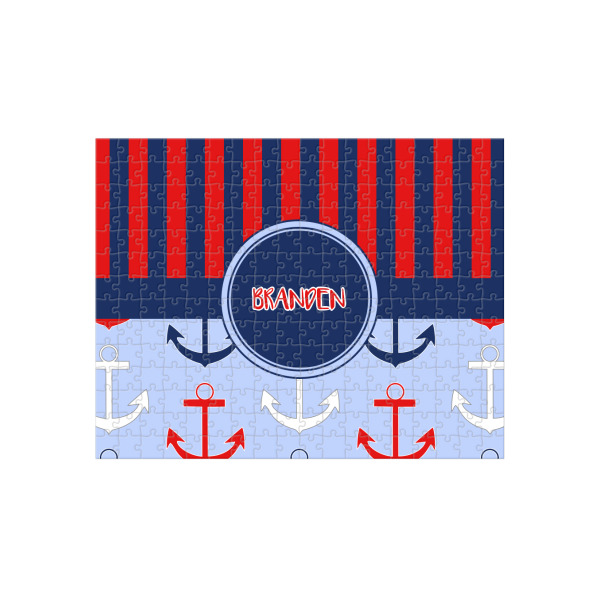 Custom Classic Anchor & Stripes 252 pc Jigsaw Puzzle (Personalized)