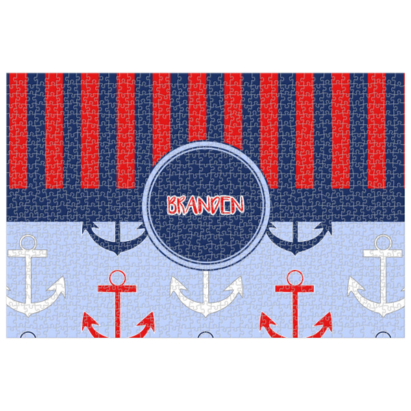 Custom Classic Anchor & Stripes Jigsaw Puzzle - 1000-piece (Personalized)
