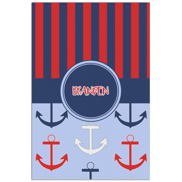 Custom Classic Anchor & Stripes Poster - Matte - 24x36 (Personalized)