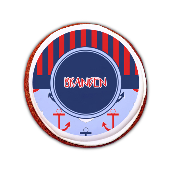 Custom Design - Printed Icing Circle - Small - On Cookie