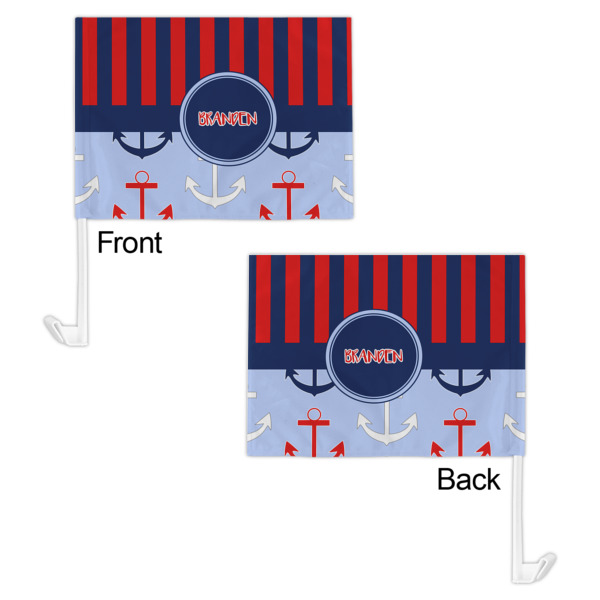 Custom Design - Car Flag - 11" x 8" - Front & Back View