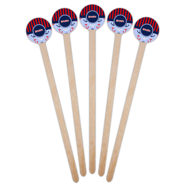 Custom Design - Wooden 6" Stir Stick - Round - Fan View